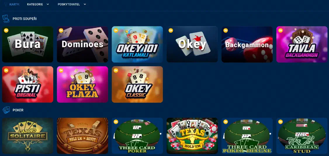 Karty Casino Card Games от Mostbet