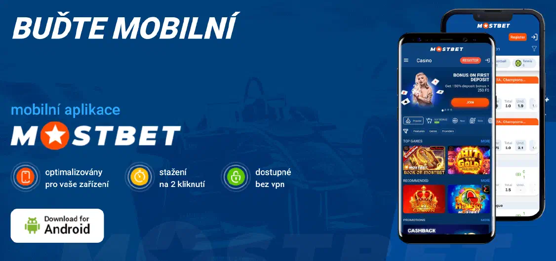 Vytvořit účet v aplikaci Mostbet