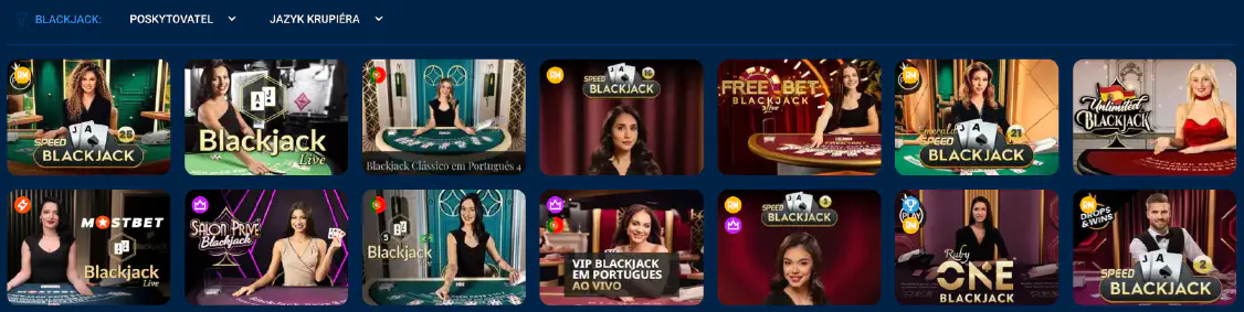 Blackjack v Mostbet Casinu